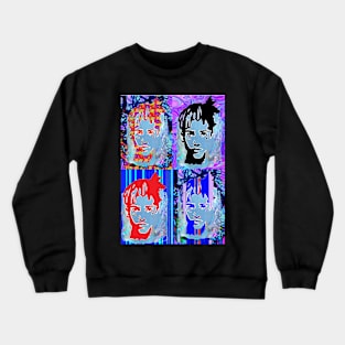 pop art faces graffiti by LowEndGraphics Crewneck Sweatshirt